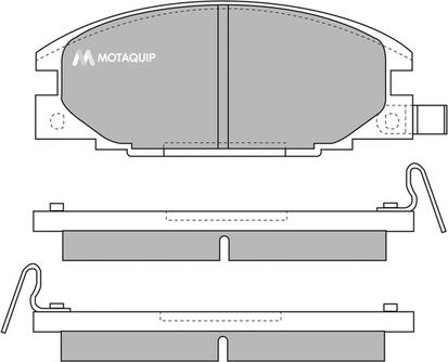 Motaquip LVXL646 - Комплект спирачно феродо, дискови спирачки vvparts.bg