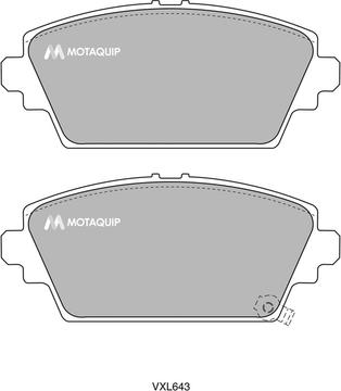 Motaquip LVXL643 - Комплект спирачно феродо, дискови спирачки vvparts.bg