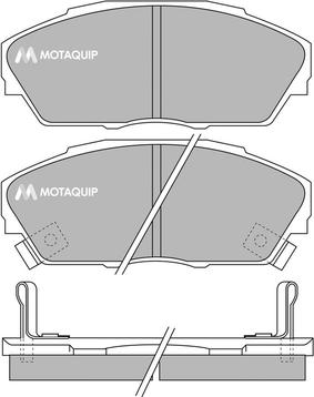 Motaquip LVXL642 - Комплект спирачно феродо, дискови спирачки vvparts.bg