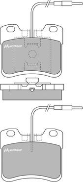 Motaquip LVXL667 - Комплект спирачно феродо, дискови спирачки vvparts.bg