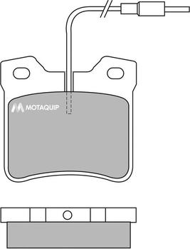 Motaquip LVXL601 - Комплект спирачно феродо, дискови спирачки vvparts.bg