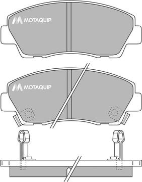 Motaquip LVXL607 - Комплект спирачно феродо, дискови спирачки vvparts.bg