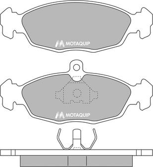 Motaquip LVXL636 - Комплект спирачно феродо, дискови спирачки vvparts.bg