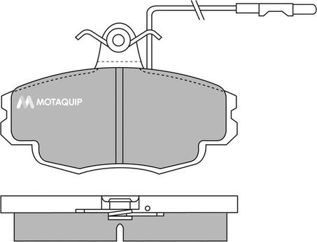 Motaquip LVXL632 - Комплект спирачно феродо, дискови спирачки vvparts.bg