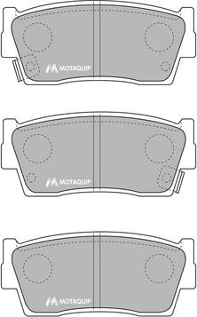 Motaquip LVXL627 - Комплект спирачно феродо, дискови спирачки vvparts.bg