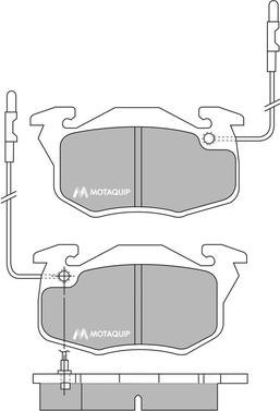 Motaquip LVXL671 - Комплект спирачно феродо, дискови спирачки vvparts.bg