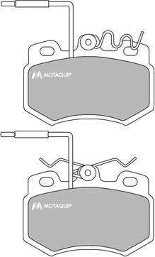 Motaquip LVXL677 - Комплект спирачно феродо, дискови спирачки vvparts.bg