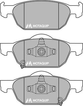 Motaquip LVXL1443 - Комплект спирачно феродо, дискови спирачки vvparts.bg