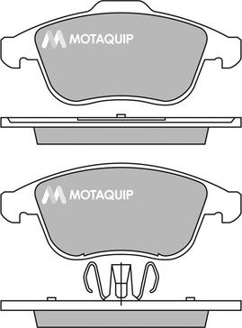 Motaquip LVXL1419 - Комплект спирачно феродо, дискови спирачки vvparts.bg