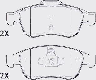 Motaquip LVXL1418 - Комплект спирачно феродо, дискови спирачки vvparts.bg