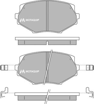 Motaquip LVXL160 - Комплект спирачно феродо, дискови спирачки vvparts.bg