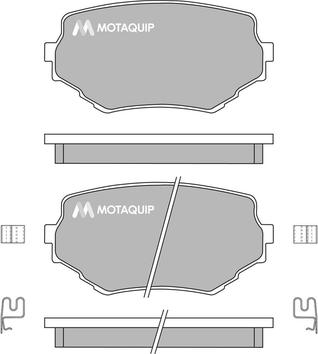 Motaquip LVXL161 - Комплект спирачно феродо, дискови спирачки vvparts.bg