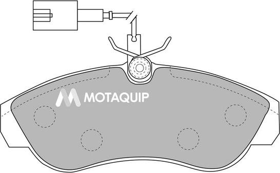 Motaquip LVXL1090 - Комплект спирачно феродо, дискови спирачки vvparts.bg