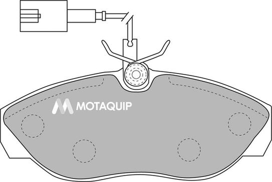 Motaquip LVXL1091 - Комплект спирачно феродо, дискови спирачки vvparts.bg