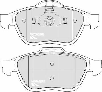 Motaquip LVXL1093 - Комплект спирачно феродо, дискови спирачки vvparts.bg