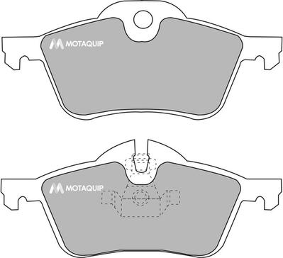 Motaquip LVXL1002 - Комплект спирачно феродо, дискови спирачки vvparts.bg