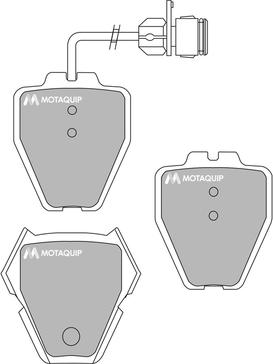 Motaquip LVXL1017 - Комплект спирачно феродо, дискови спирачки vvparts.bg