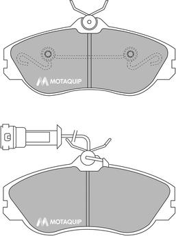 Motaquip LVXL108 - Комплект спирачно феродо, дискови спирачки vvparts.bg