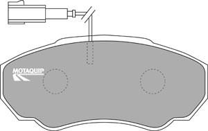 Motaquip LVXL1035 - Комплект спирачно феродо, дискови спирачки vvparts.bg