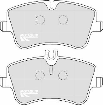 Motaquip LVXL1076 - Комплект спирачно феродо, дискови спирачки vvparts.bg