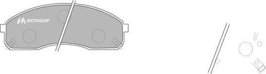 Motaquip LVXL1151 - Комплект спирачно феродо, дискови спирачки vvparts.bg