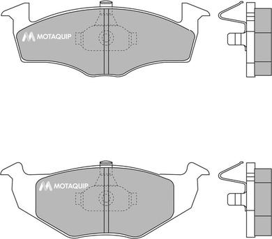 Motaquip LVXL187 - Комплект спирачно феродо, дискови спирачки vvparts.bg