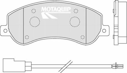 Motaquip LVXL1318 - Комплект спирачно феродо, дискови спирачки vvparts.bg