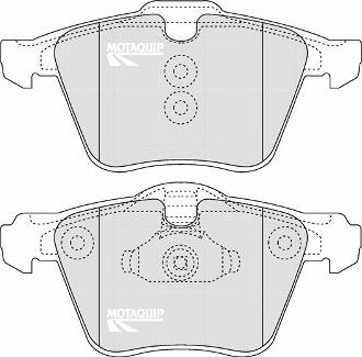 Motaquip LVXL1317 - Комплект спирачно феродо, дискови спирачки vvparts.bg