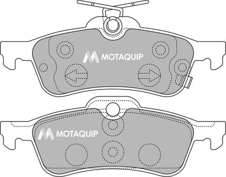 Motaquip LVXL1322 - Комплект спирачно феродо, дискови спирачки vvparts.bg