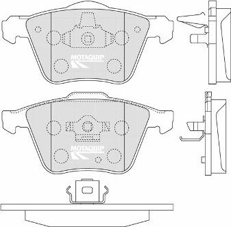 Motaquip LVXL1249 - Комплект спирачно феродо, дискови спирачки vvparts.bg