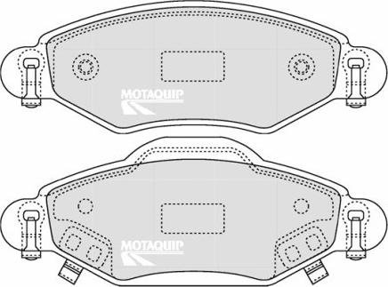 Motaquip LVXL1248 - Комплект спирачно феродо, дискови спирачки vvparts.bg