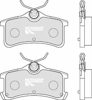 Motaquip LVXL1251 - Комплект спирачно феродо, дискови спирачки vvparts.bg