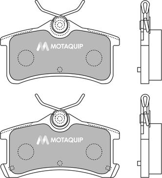 Motaquip LVXL1251 - Комплект спирачно феродо, дискови спирачки vvparts.bg