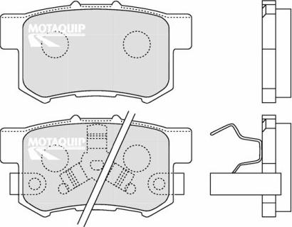 Motaquip LVXL1262 - Комплект спирачно феродо, дискови спирачки vvparts.bg