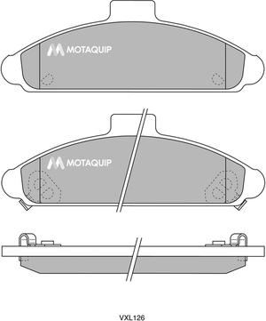 Motaquip LVXL126 - Комплект спирачно феродо, дискови спирачки vvparts.bg