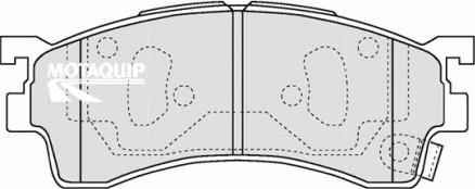 Motaquip LVXL1209 - Комплект спирачно феродо, дискови спирачки vvparts.bg