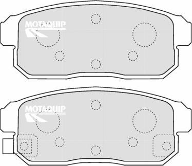 Motaquip LVXL1212 - Комплект спирачно феродо, дискови спирачки vvparts.bg