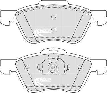 Motaquip LVXL1234 - Комплект спирачно феродо, дискови спирачки vvparts.bg