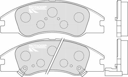 Motaquip LVXL1232 - Комплект спирачно феродо, дискови спирачки vvparts.bg