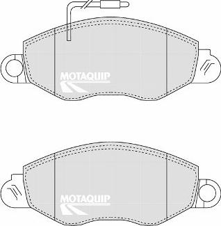 Motaquip LVXL1224 - Комплект спирачно феродо, дискови спирачки vvparts.bg