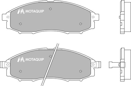 Motaquip LVXL1225 - Комплект спирачно феродо, дискови спирачки vvparts.bg