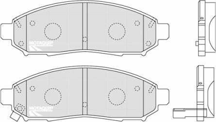 Motaquip LVXL1222 - Комплект спирачно феродо, дискови спирачки vvparts.bg