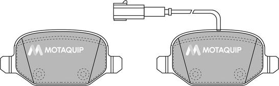 Motaquip LVXL1721 - Комплект спирачно феродо, дискови спирачки vvparts.bg