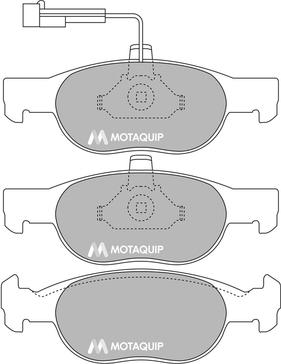 Motaquip LVXL869 - Комплект спирачно феродо, дискови спирачки vvparts.bg