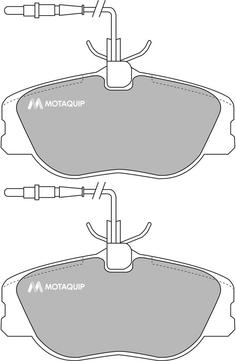 Motaquip LVXL872 - Комплект спирачно феродо, дискови спирачки vvparts.bg