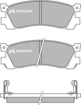 Motaquip LVXL392 - Комплект спирачно феродо, дискови спирачки vvparts.bg