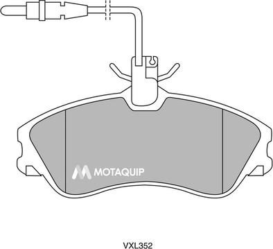 Motaquip LVXL352 - Комплект спирачно феродо, дискови спирачки vvparts.bg