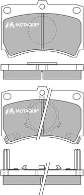 Motaquip LVXL383 - Комплект спирачно феродо, дискови спирачки vvparts.bg