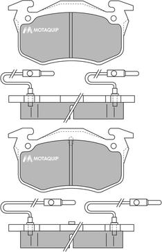 Motaquip LVXL323 - Комплект спирачно феродо, дискови спирачки vvparts.bg