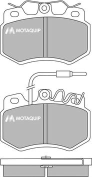 Motaquip LVXL378 - Комплект спирачно феродо, дискови спирачки vvparts.bg